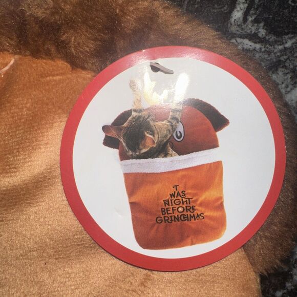 NWT Fetch For Pets Dr Seuss The Grinch Max Sherpa Cat Play Sack Crinkle 20” - Picture 9 of 9